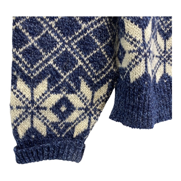 Vintage wool blend snowflake sweater XL mens unisex too skiing warm Tidewater - Picture 4 of 8